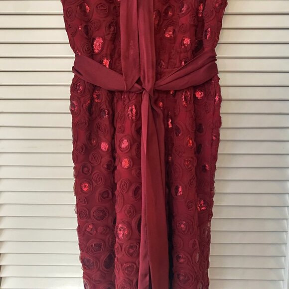 Sachin + Babi x Anthropologie Rosette Sequin Mini Dress, Ruby Red, Size 4 - Picture 5 of 9